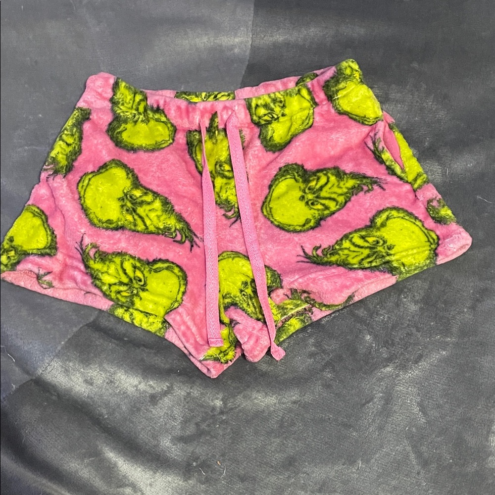 Pink and Green Graphic Women Shorts